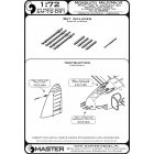 Master Model De Havilland Mosquito NF Mk.II / FB Mk.VI - Pitot tube & armament set (Browning .303 barrels and Hispano 20mm barrel tips)