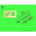 Master Model AH-64 Apache - M230 Chain Gun barrel (30mm), Pitot tubes and tail antenna (resin, PE and turned parts)