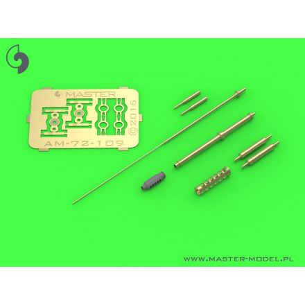 Master Model AH-64 Apache - M230 Chain Gun barrel (30mm), Pitot tubes and tail antenna (resin, PE and turned parts)