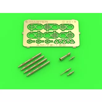   Master Model PZL P.11A/P.11B/P.11C - details set - wz. 33 machine gun barrels, gunsight and Venturi Tube (Army Hobby, IBG)
