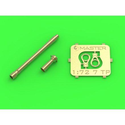 Master Model Polish light tank 7TP - 37mm Bofors wz.36 gun barrel and signal horn (First to Fight, Mirage Hobby)