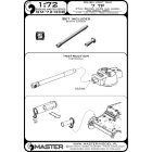Master Model Polish light tank 7TP - 37mm Bofors wz.36 gun barrel and signal horn (First to Fight, Mirage Hobby)