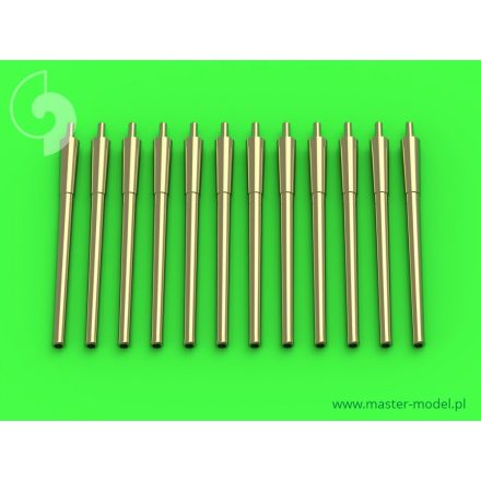 Master Model USN 14in/50 (35,6 cm) gun barrels - for turrets with blastbags (12pcs) - New Mexico (BB-40) and Tennessee (BB-43) classes