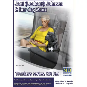   Master Box Truckers series.Joni(Lookout)Johnson&her dog Maxx figura készlet