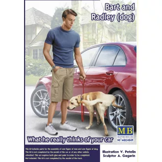   Master Box Bart and Radley (dog) What he really thinks of your car figura készlet