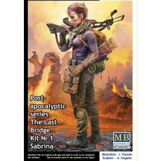   Master Box Post-Apocalyptic series. The last bridge. Kit No.1. Sabrina figura készlet