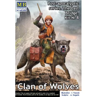   Master Box Post-apocalyptic series. The Last Bridge. Kit No. 8. Clan of Wolves figura készlet