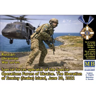   Master Box Russian-Ukrainian War series. Special forces operator of the Special Operations Forces of Ukraine. The liberation of Zmeiny (Snake) Island, June 30, 2022 figura készlet
