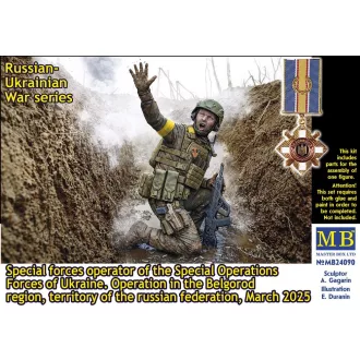   Master Box Russian-Ukrainian War series. Special forces operator of the Special Operations Forces of Ukraine. Operation in the Belgorod region, territory of the russian federation, March 2025 figura készlet