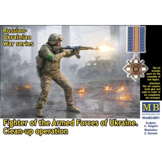   Master Box Russian-Ukrainian War series. Fighter of the Armed Forces of Ukraine. Clean-up operation figura készlet