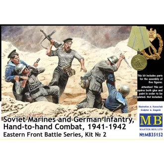   Master Box Soviet marines and German infantry,Handt figura készlet