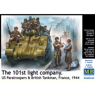   Master Box 101th light company.US paratroopers and British tankmen figura készlet