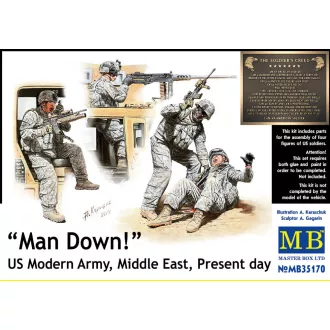  Master Box Man Down! U.S. Modern Army,Middle east figura készlet