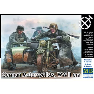 Master Box German motorcyclists, WWII era figura készlet