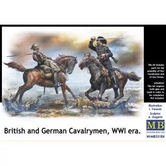   Master Box British and German cavalrymen,WWI era figura készlet