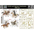 Master Box British and German cavalrymen,WWI era figura készlet