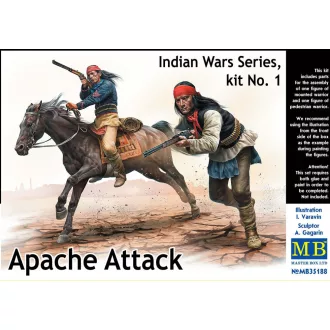   Master Box Apache Attack,Indian Wars Series,kit No1 figura készlet