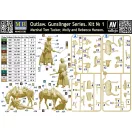 Master Box Outlow. Gunslinger series Kit No.1. Marshal Tom Tucker,Molly a.RebeccaHanson figura készlet
