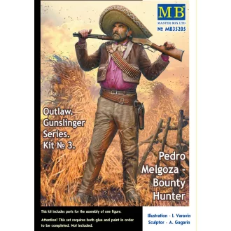   Master Box Outlow. Gunslinger series. Kit No.3. Pedro Melgoza - Bounty Hunter figura készlet