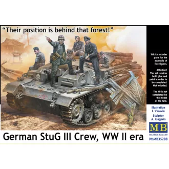   Master Box German StuG III Crew, WWII era.Their position is behind that forest figura készlet