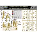 Master Box German StuG III Crew, WWII era.Their position is behind that forest figura készlet