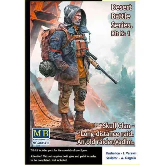   Master Box Skull Clan Long-distance raid. Kit 1. An old raider. Vadim figura készlet