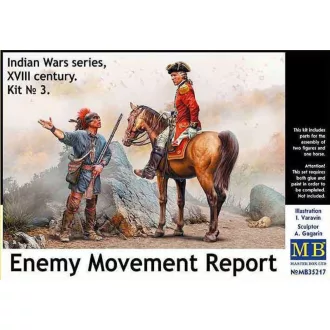   Master Box Enemy Movement Report. Indian Wars Series, XVIII century. Kit No. 3 figura készlet