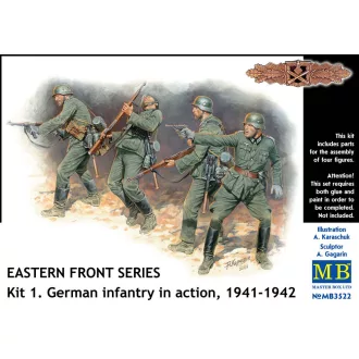   Master Box German Infantry in action 1941-1942 Eastern Front Series Kit No. 1 figura készlet