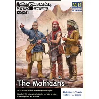  Master Box The Mohicans. Indian Wars series, the XVIII century. Kit No 5 figura készlet