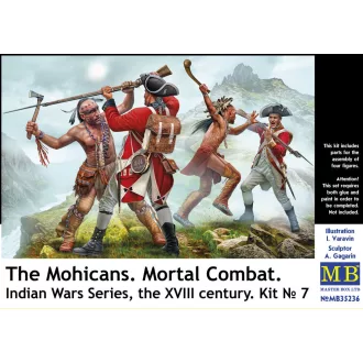   Master Box The Mohicans. Mortal Combat. Indian Wars Series, the XVIII century. Kit No 7 figura készlet