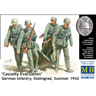   Master Box German Infantry Stalingrad Summer 1942 Casualty Evacuation figura készlet