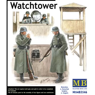 Master Box Watch Tower' w/4 figs figura készlet