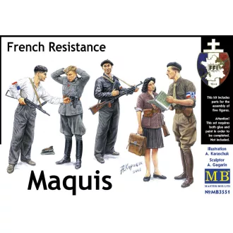 Master Box Maquis, French Resistance figura készlet