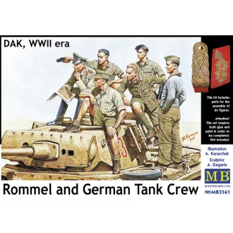   Master Box Rommel & German tank crew, DAK, WWII era figura készlet