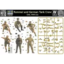 Master Box Rommel & German tank crew, DAK, WWII era figura készlet