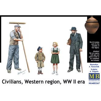   Master Box Civilians, Western region, WWII era figura készlet
