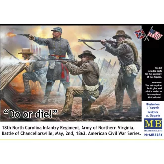   Master Box Do or die!18th Infantry Regiment of North Carolina.U.S. Civil War Series figura készlet
