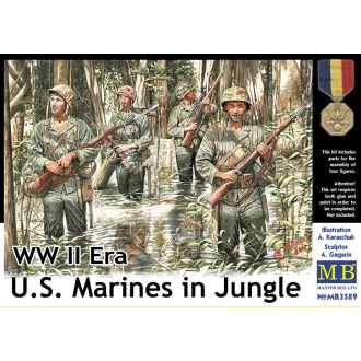 Master Box U.S. Marines in jungle, WWII era figura készlet