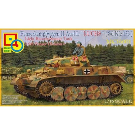 Classy Hobby PzKpfw. II Ausf. L Luchs 9th Panzer Division makett