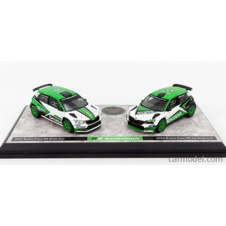 Abrex SKODA SET 2X FABIA R5 EVO N 0 SHOWCAR 2017 + FABIA R5 EVO N 0 SHOWCAR 2020