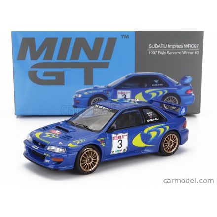 Mini GT SUBARU IMPREZA S5 WRC N 3 WINNER RALLY SANREMO 1997 C.McRAE - N.GRIST