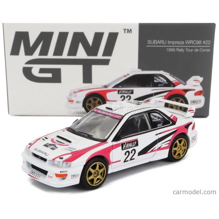 Mini GT SUBARU IMPREZA WRC98 N 22 RALLY TOUR DE CORSE LHD 1999 TOSHI ARAI - ROGER FREEMAN