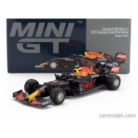   Mini GT Red Bull Racing F1 RB16B HONDA RA620H TEAM RED BULL RACING N 11 WINNER AZERBAIJAN GP 2021 SERGIO PEREZ