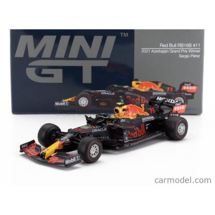Mini GT Red Bull Racing F1 RB16B HONDA RA620H TEAM RED BULL RACING N 11 WINNER AZERBAIJAN GP 2021 SERGIO PEREZ