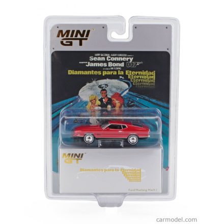 Mini GT FORD MUSTANG MACH-1 COUPE 1971 - 007 JAMES BOND - DIAMONDS ARE FOREVER - SPANISH BLISTER PACKAGING