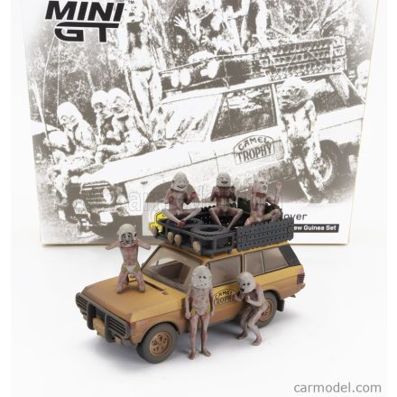 Mini GT LAND ROVER SET 2X RANGE ROVER N 0 RALLY CAMEL TROPHY PAPUA NEW GUINEA 1982 WITH FIGURES
