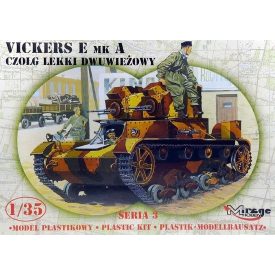 Mirage Vickers E mk A Tank Twin Turret makett