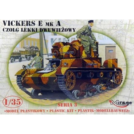 Mirage Vickers E mk A Tank Twin Turret makett