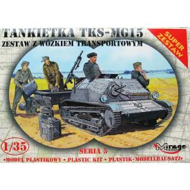 Mirage TKS/MG 15 + Universal Transport Vehicle makett