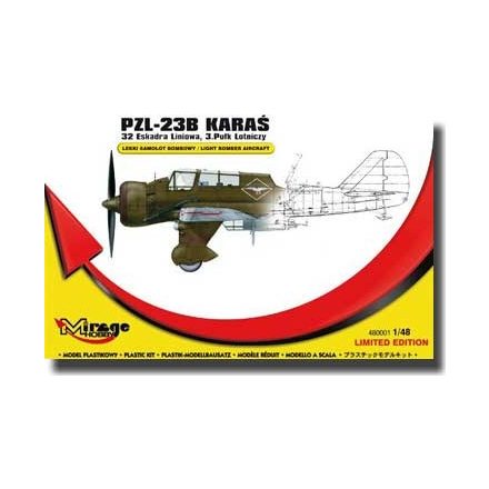 Mirage PZL-23B Karas Recon. Bomber 32thLF/3.AR makett